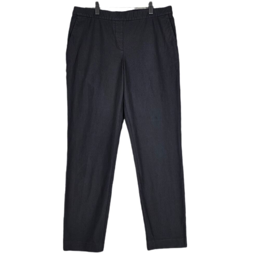 THEORY “THANIEL APPROACH” STRETCH BLACK TROUSERS – WOMEN’S SIZE 10 – MINIMALIST